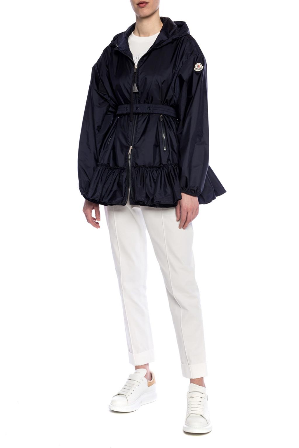 moncler sarcelle ruffle-hem jacket